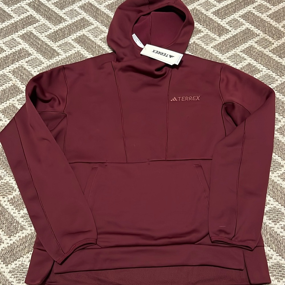 Adidas Terrex Women’s Small Shadow Red Polarfleece Xploric Hoodie
